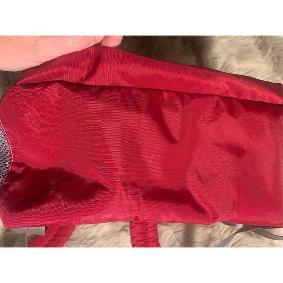 L.L. Bean Red and Gray/silver Deluxe Book bag BackPack Book Pack IV Kids - Picture 5 of 12